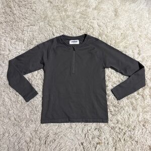 Women’s M/L Grey Pomme Long Sleeve Winter Horseback Riding Shirt. Good Condition